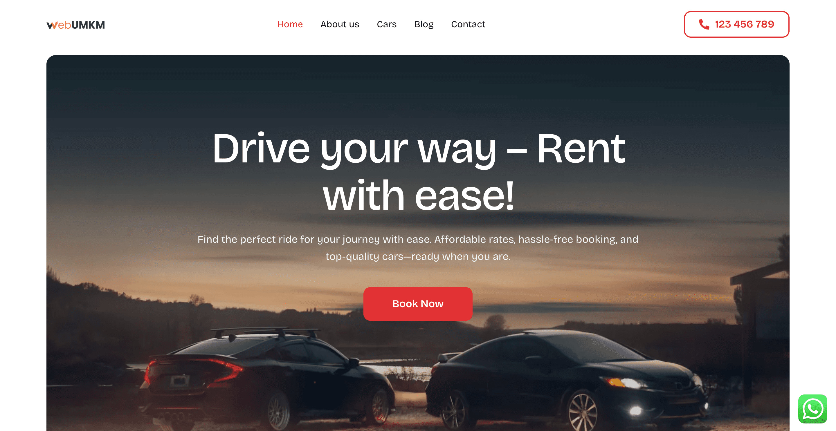 Rental Mobil Template
