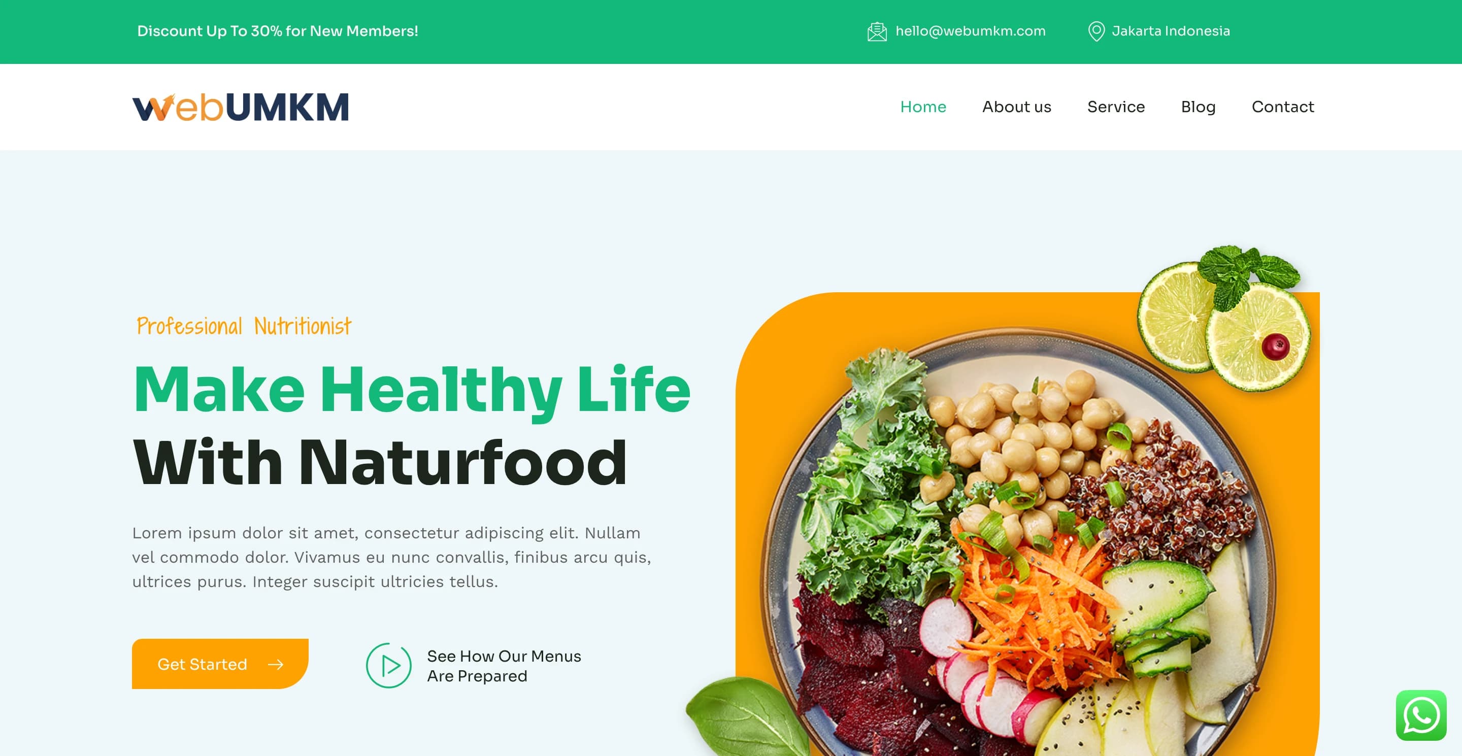 Healty Food Template